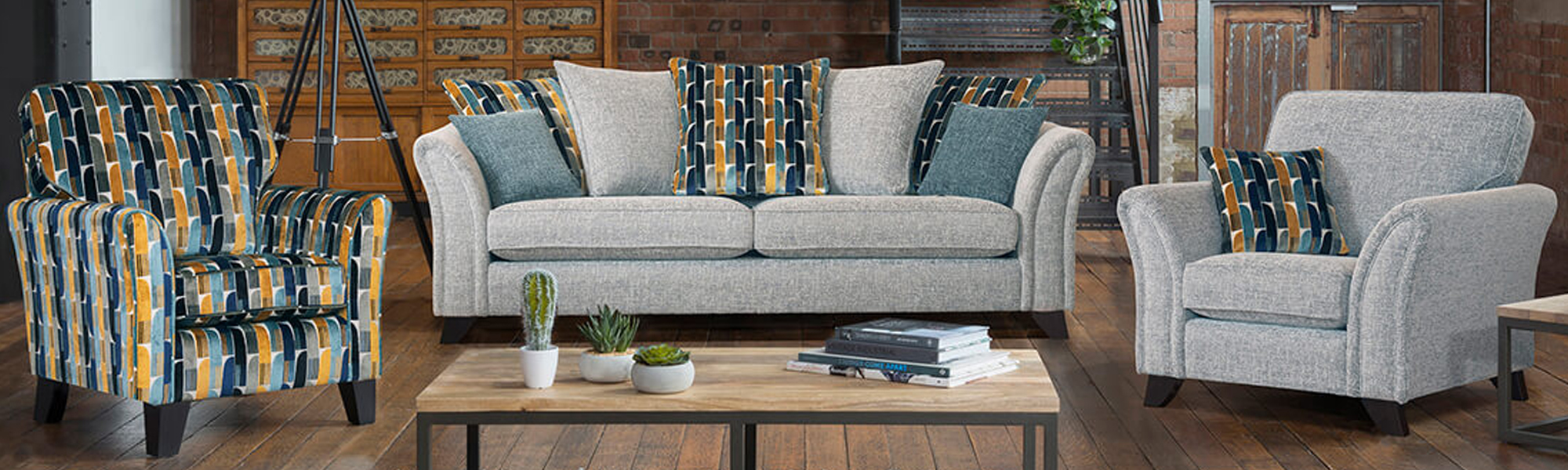 Fabric 4 Seater Sofas
