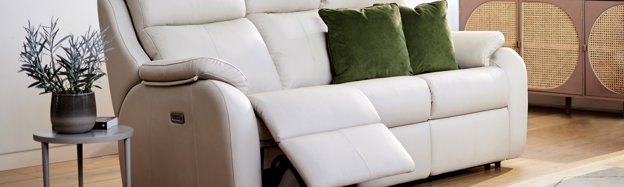 3 Seater Leather Electric Recliner Sofas