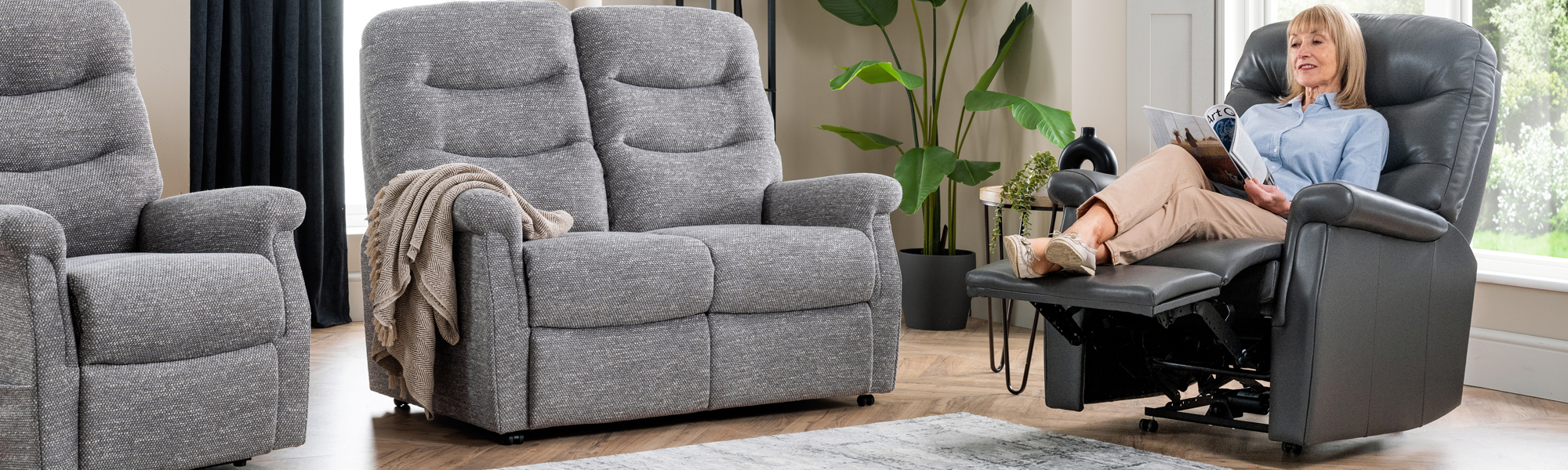 Leather Power Recliner Armchairs