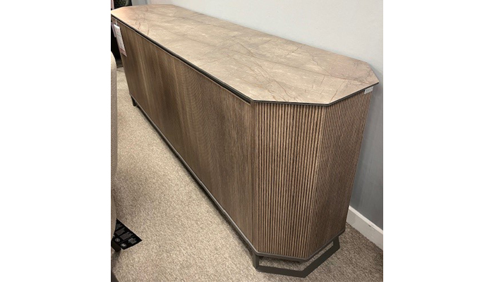 Extra Wide Honey Ribbed Sideboard