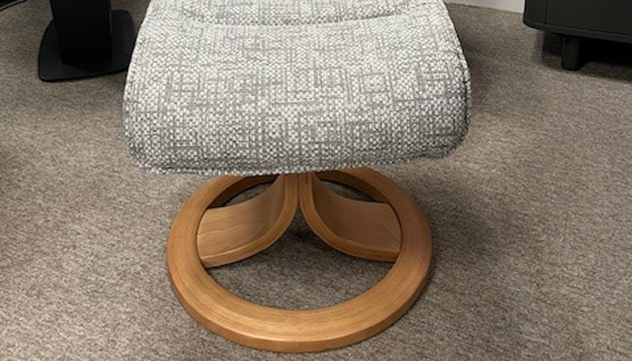 Bergen Swivel Recliner Chair and Stool Set