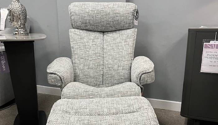 Bergen Swivel Recliner Chair and Stool Set