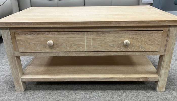 Drawered Coffee Table In Oak