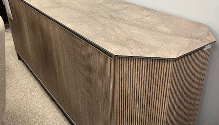 Extra Wide Honey Ribbed Sideboard