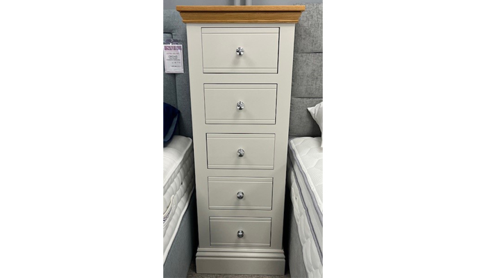 New England 5 Drawer Narrow Tall Chest