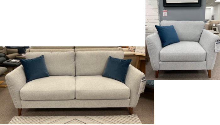 3 Scatters As Shown. In Nivus 22 Silver. Walnut Feet.