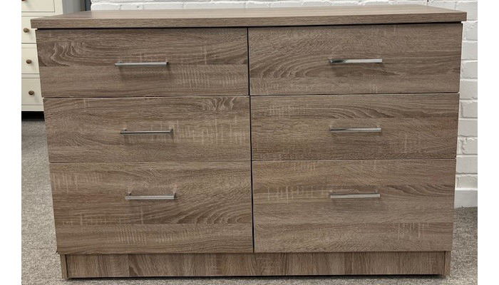Wide 6 Drawer Twin Chest